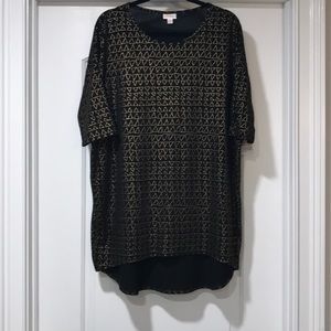 LuLaRoe Irma Shirt - Black and Gold